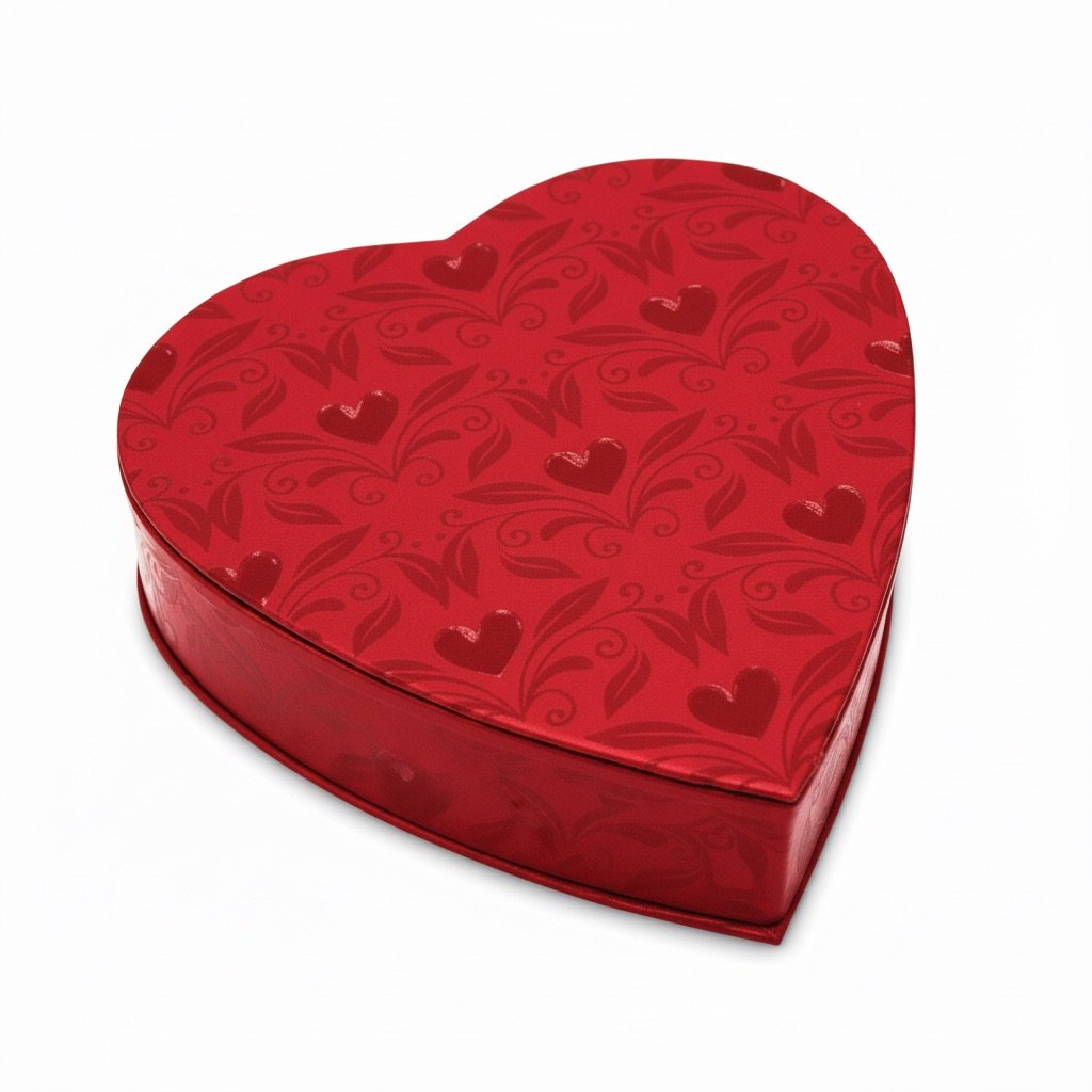 Textured Red Heart Box